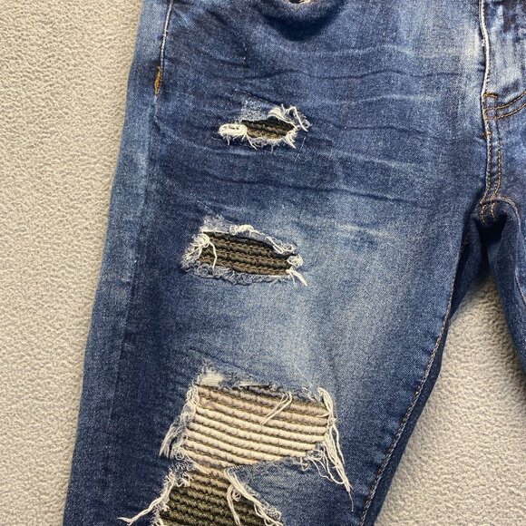AHP Another Hype Piece Jean Men 32 Bleach/Acid Wash Distressed Hip Hop,Stretch - Picture 12 of 16